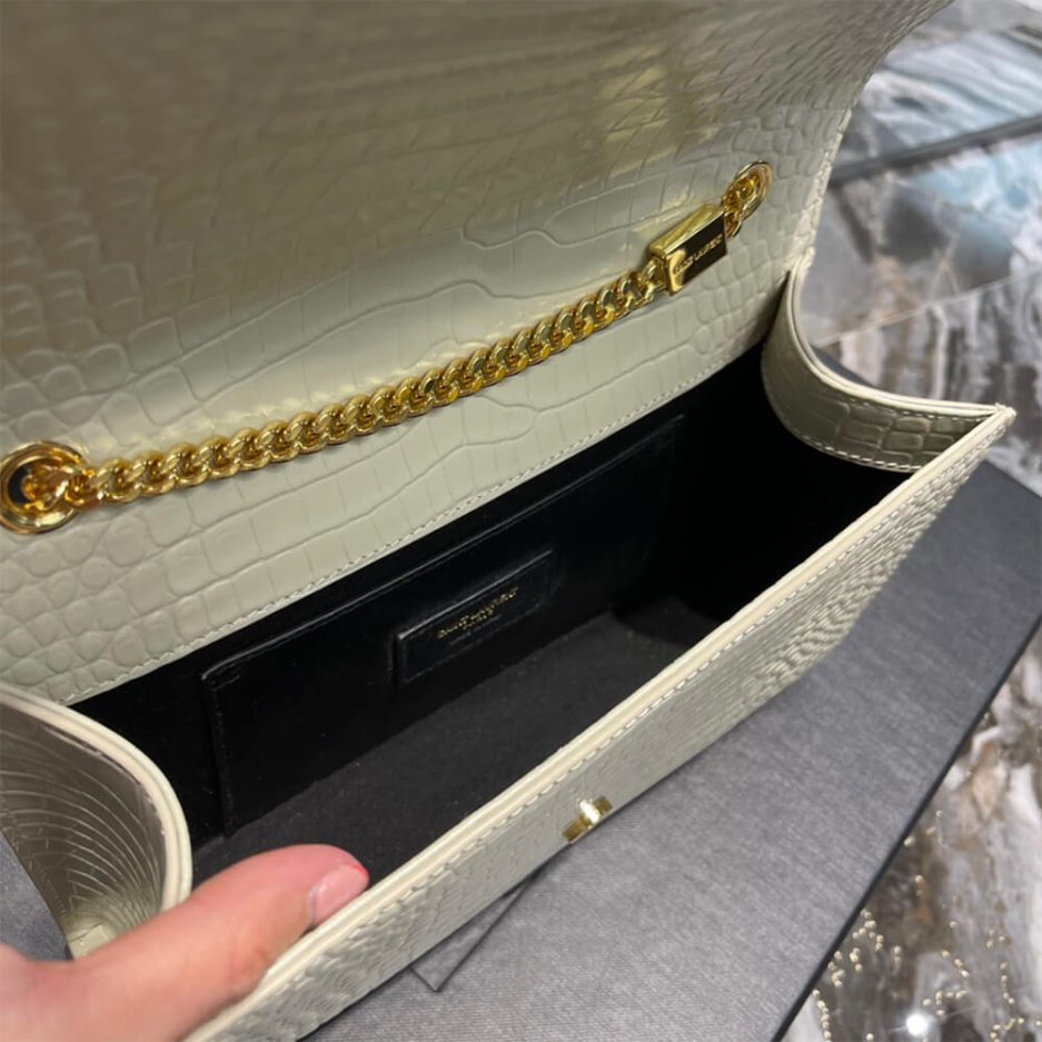 YSL KATE EMBOSSED SHOULDER BAG