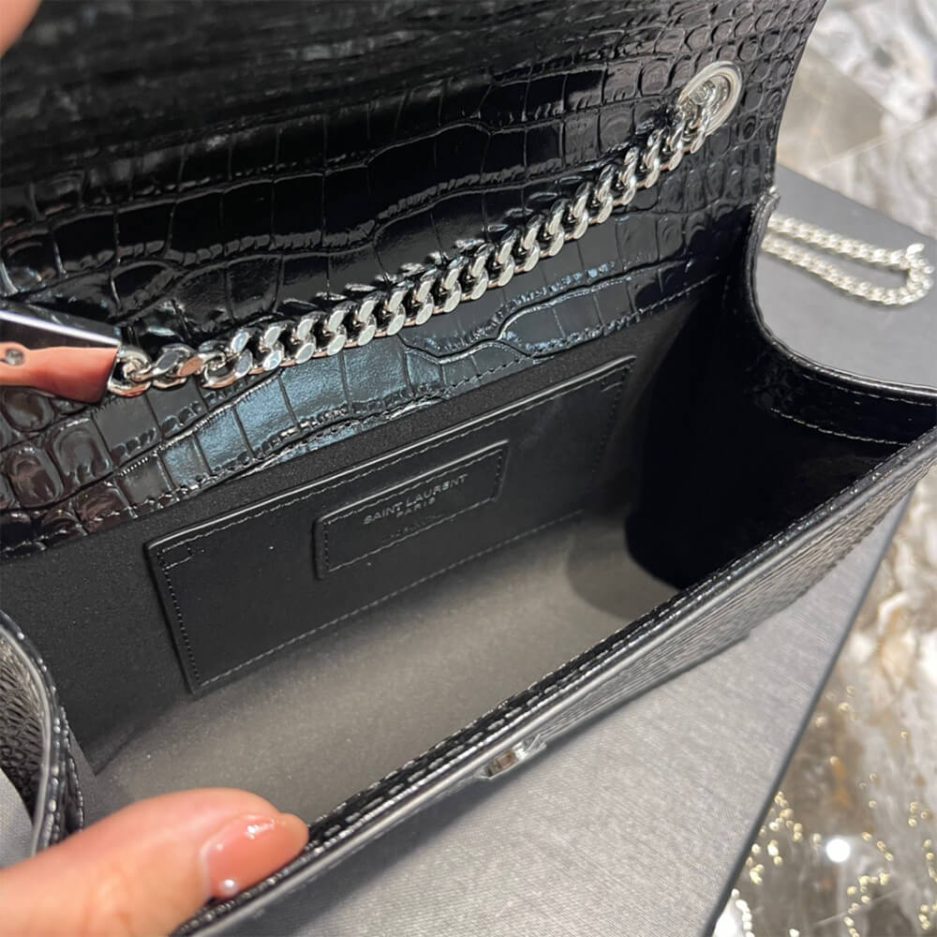 YSL KATE EMBOSSED SHOULDER BAG
