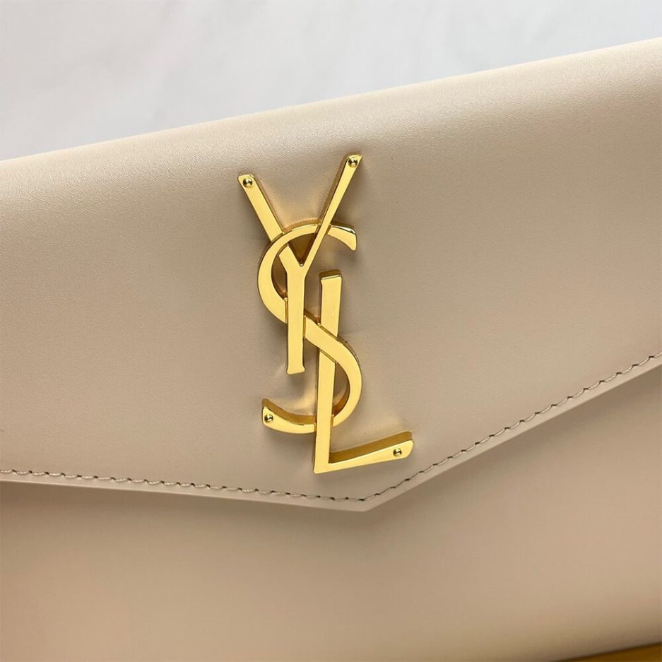 YSL UPTOWN POUCH IN GRAIN DE POUDRE EMBOSSED LEATHER