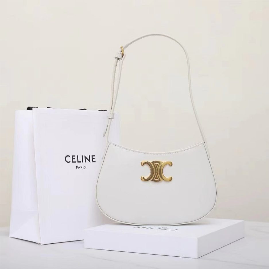 Ce**e medium tilly bag in shiny calfskin
