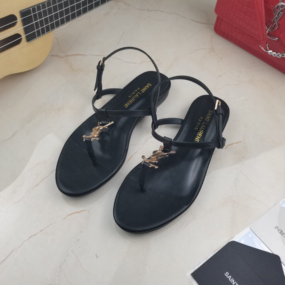 YSL CASSANDRA SANDALS IN SILK SATIN